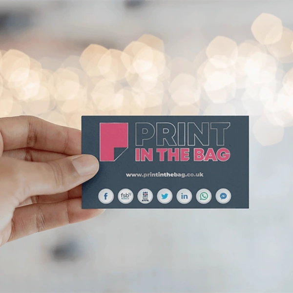 Printinthebaglaminatedbusinesscards